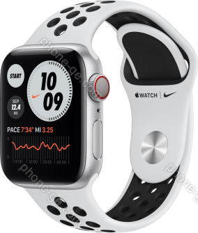 Apple Watch Nike Series 6 (GPS + cellular) 40mm aluminium silver with sport wristlet platinum/black 