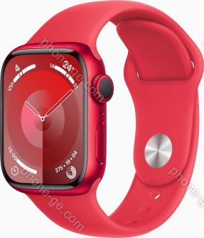 Apple Watch Series 9 (GPS) 41mm aluminium (PRODUCT)RED with sport wristlet M/L (PRODUCT)RED 