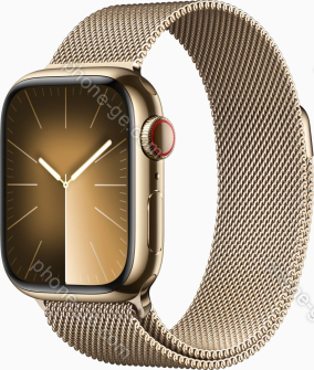 Apple Watch Series 9 (GPS + cellular) 41mm stainless steel gold with Milanaise-Wristlet gold 