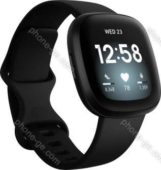 Fitbit Versa 3 activity tracker black/black aluminium 