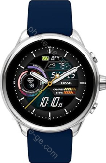 Fossil Gen 6 Smartwatch Wellness Edition Navy Silicone 