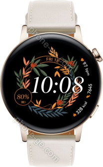 Huawei Watch GT 3 elegant 42mm Light Gold white Leather 