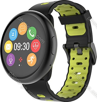 MyKronoz ZeRound 2 HR Premium black with silicone bracelet black/yellow 