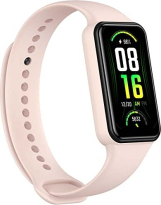 Amazfit Band 7 activity tracker black with silicone bracelet pink 