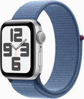 Apple Watch SE 2022 (GPS) 40mm silver with Sports Loop winterblau 