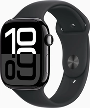 Apple Watch Series 10 (GPS + cellular) 46mm aluminium diamond black with sport wristlet S/M black