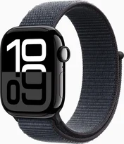 Apple Watch Series 10 (GPS + cellular) 42mm aluminium diamond black with Sports Loop ink
