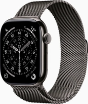 Apple Watch Series 11 (GPS + cellular) 46mm Titan slate with Milanaise-Wristlet M/L slate