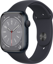 Apple Watch Series 8 (GPS) 45mm aluminium midnight with sport wristlet midnight 