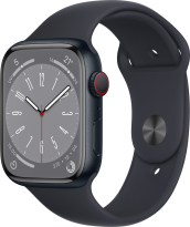 Apple Watch Series 8 (GPS + cellular) 45mm aluminium midnight with sport wristlet midnight 