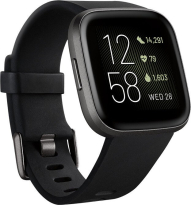 Fitbit Versa 2 activity tracker black/carbon aluminium 