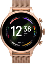 Fossil Gen 6 Smartwatch 42mm Rose Gold-Tone Stainless Steel Mesh 