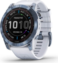 Garmin Fenix 7X Sapphire solar blue dlc titan/whitestone 