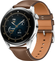 Huawei Watch 3 Classic silver with leather bracelet brown 