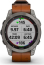 Garmin Fenix 7 Sapphire solar titanium/chestnut leather 