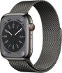 Apple Watch Series 8 (GPS + cellular) 45mm stainless steel graphite with Milanaise-Wristlet graphite (MNKX3FD)