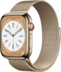 Apple Watch Series 8 (GPS + cellular) 45mm stainless steel gold with Milanaise-Wristlet gold (MNKQ3FD)