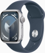 Apple Watch Series 9 (GPS) 41mm aluminium silver with sport wristlet M/L sturmblau 