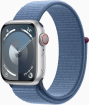 Apple Watch Series 9 (GPS + cellular) 41mm aluminium silver with Sports Loop winterblau (MRHX3QF)