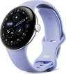 Google pixel Watch 4 (LTE) 41mm polished Silver with sport wristlet Iris