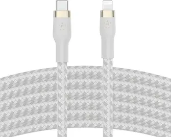 Belkin BoostCharge Pro Flex USB-C/Lightning cable 3.0m white