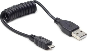 Gembird Coiled micro USB кабель 0.6m black
