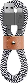 Native Union Belt cable USB-A/USB-C zebra