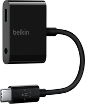 Belkin 3.5mm-jack audio + USB-C Charge RockStar adapter 0.15m black