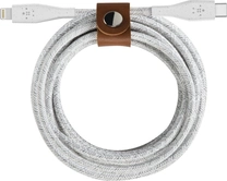 Belkin BoostCharge USB-C to Lightning кабель with strap 1.2m white