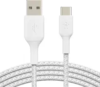 Belkin BoostCharge Braided USB-C to USB-A 3.0m white