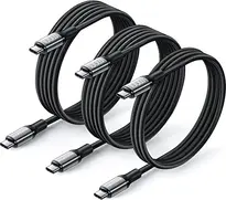 Rocoren USB-C to USB-C cable 100W 2m/2m/1m black, 3-pack
