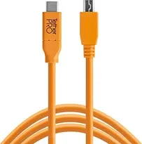 Tether Tools TetherPro USB 2.0 Kabel USB-C/Mini-USB-B 5-Pin 4.6m orange