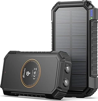 Hiluckey T11W solar Powerbank 26800mAh black/orange