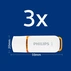 Philips Snow Edition 128GB, USB-A 2.0, 3er-Pack