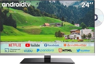 SYLVOX 24" Frameless Combo 12V/24V RV TV With DVD Player