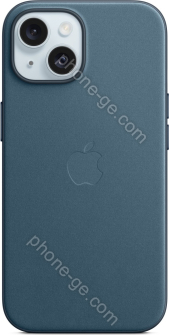 Apple Feingewebe case with MagSafe for iPhone 15 pacific blue 