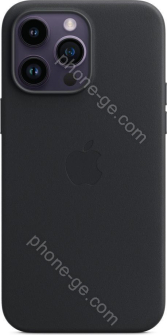Apple leather case with MagSafe for iPhone 14 Pro Max midnight 