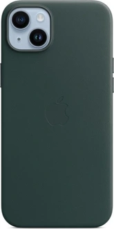 Apple leather case with MagSafe для iPhone 14 Plus forest зеленый