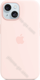 Apple silicone case with MagSafe for iPhone 15 light pink 