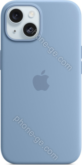Apple silicone case with MagSafe for iPhone 15 winterblau 