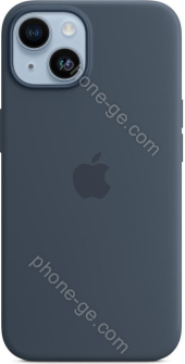 Apple silicone case with MagSafe for iPhone 14 sturmblau 