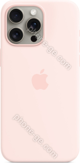 Apple silicone case with MagSafe for iPhone 15 Pro Max light pink 