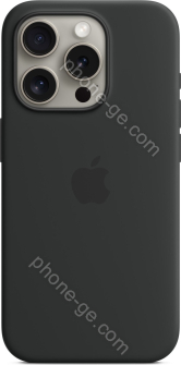 Apple silicone case with MagSafe for iPhone 15 Pro black 