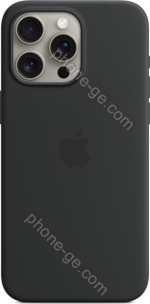 Apple silicone case with MagSafe for iPhone 15 Pro Max black 