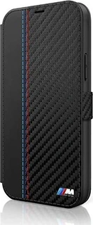 BMW Book Cover M Collection PU carbon Stripe для Apple iPhone 12 mini black