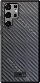 Black Rock Protective case Real carbon for Samsung Galaxy S22 Ultra black 