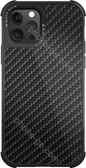 Black Rock Robust case Real carbon for Apple iPhone 12/12 Pro black 