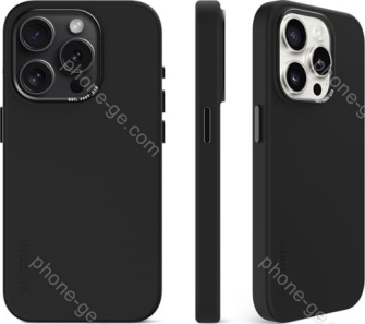 Decoded AntiMicrobial Silicone Back Cover for Apple iPhone 15 Pro Max Graphine 