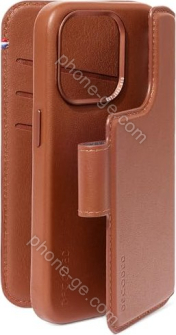 Decoded Leather Detachable wallet MagSafe for Apple iPhone 15 Pro Tan 