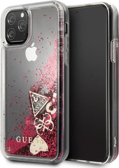 Guess Hard Cover Glitter Hearts для Эпл Айфон 11 Про raspberry